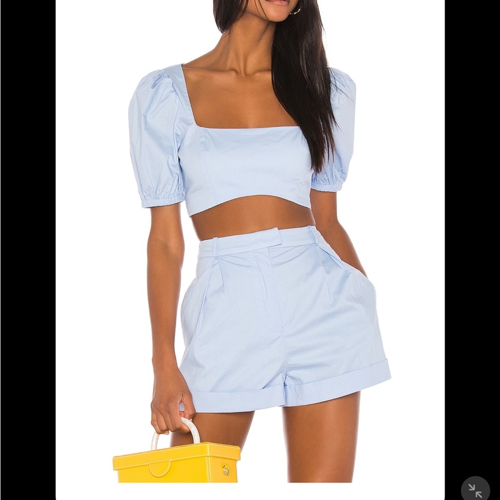 Song of Style High Waist Light Blue Shorts